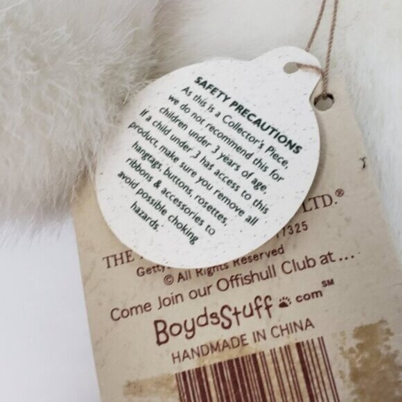 Boyds Bear White Red Ribbon Valentine Love Bear - Picture 11 of 14